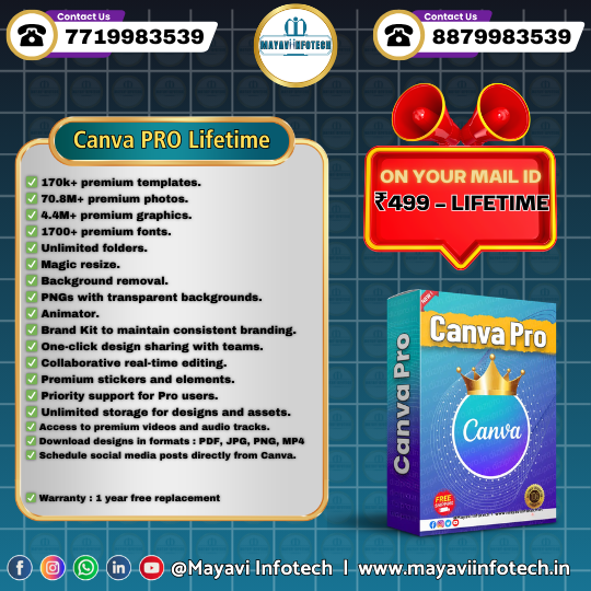 Canva E-PRO -Lifetime with 1yr warranty