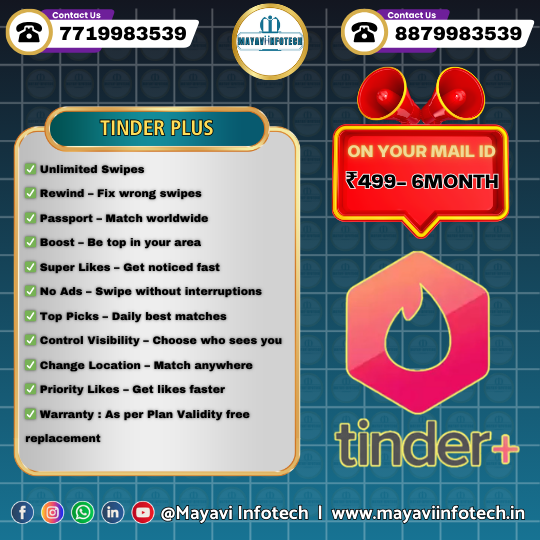 TINDER PLUS-6 Months