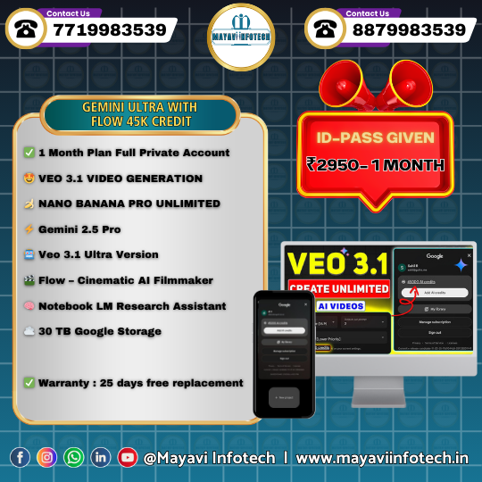 GOOGLE FLOW ULTRA 45K CREDITS - 1 MONTH