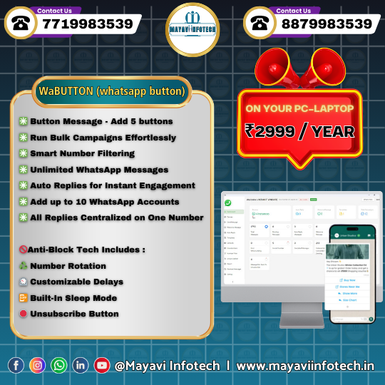 WaBUTTON (whatsapp button sender)-1year